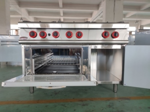 48 Inch Commercial Freestanding 6 Burners Gas Cooking <strong>Stove</strong> With Oven and Cabinet - Product Image 5