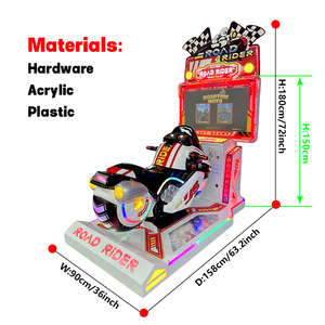Máquina de Juego Arcade de Carreras de Motos para Niños, Simulador de Motocicletas que Funciona con Monedas, Máquina de Motos para Parques de Diversiones - Product Image 4