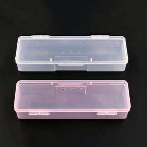 Caja de Plástico Rectangular para Herramientas de Uñas con Orificios, 19 cm, Ecológica, para Guardar Brochas de Maquillaje, Joyas, Organizador de Accesorios para Uñas - Product Image 1