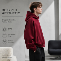 Felpa con Cappuccio Invernale Resistente 460G in Cotone Composito, Texture Ruvida, Design con Cuciture Interne a Contrasto, Vendita all'Ingrosso