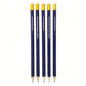 Crayons de haute qualité avec gomme, crayons de couleur en bois recyclé noir personnalisés pour enfants - Product Image 1