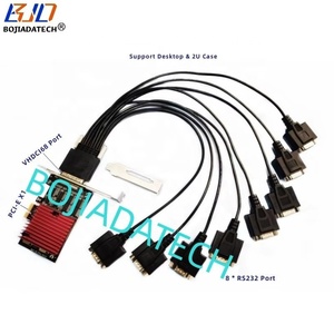 <span class=keywords><strong>8</strong></span> * RS232 DB9 cổng nối tiếp để <span class=keywords><strong>PCI</strong></span> Express X1 <span class=keywords><strong>PCI</strong></span>-E 1X mở rộng riser thẻ với RS-232 Breakout Cáp dữ liệu - Product Image 1