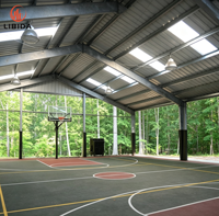 Structure en acier pour terrain de basket-ball intérieur, gymnase, construction rapide, hall à grande portée, arène sportive, bâtiment sportif sur mesure