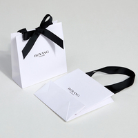 Bolsa de Papel Blanca para Joyería con Logotipo Personalizado al por Mayor de Boyang