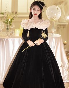 Shuoyang gaun pesta panjang untuk anak perempuan, gaun pesta panjang cantik gaya baru mode 2024 - Product Image 6