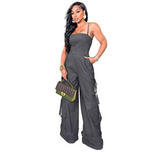 Tuta Intera Sexy da Donna Americana, Moda Femminile, Jumpsuit con Pantaloni Lunghi - Product Image 1