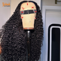 Perruques sans colle en cheveux humains bouclés birmans, avec dentelle frontale HD, en cheveux vierges vietnamiens, Lace Front 13x4 13x6, pour femmes noires