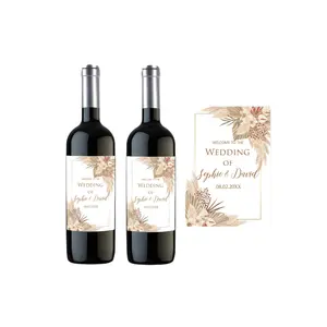 Custom Logo Name Picture Label for Wedding Birthday Gift Private Wine Bottle Label Printing