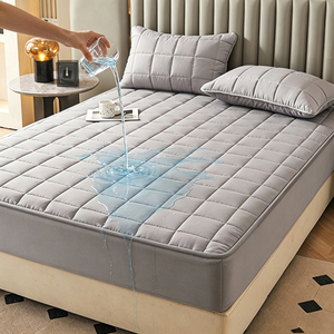 Protège-matelas imperméable matelassé à grille carrée de luxe avec couche respirante en TPU, <span class=keywords><strong>drap</strong></span>-<span class=keywords><strong>housse</strong></span> lavable, <span class=keywords><strong>housse</strong></span> de matelas - Product Image 1