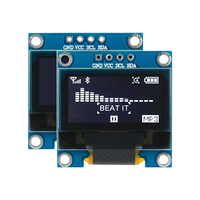 Módulo de Pantalla PMOLED Blanco de 0.96 Pulgadas, Resolución 128x64, Interfaz I2C, 4P, con Montaje en PCB