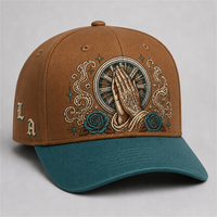 Cappellino da Baseball Personalizzato con Stampa Old English, 5 Pannelli, Visiera Curva, Stile Dad Hat, Streetwear West Coast, Vendita all'Ingrosso, MOQ Basso