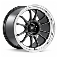 Jantes forgées personnalisées de 17, 18 et 19 pouces, 5x100 5x114.3, noir mat avec bord poli, jantes de piste pour Nissan 350Z/370Z Toyota 86 Scion FR-S