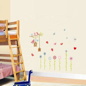 Commercio all'ingrosso decalcomanie da parete in PVC fiori albero uccelli farfalla cuore e fiori adesivi <span class=keywords><strong>murali</strong></span> per bambini - Product Image 5