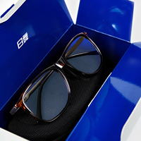 Étui à lunettes personnalisé avec logo, impression argentée, fabricant de boîtes à lunettes de soleil, emballage personnalisé pour lunettes de soleil