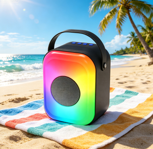 Haut-parleur portable sans fil ABS-4110 pour extérieur, son surround 3D, basses puissantes, lumière RGB, carte TF, longue autonomie pour la maison, le camping et les fêtes - Product Image 1