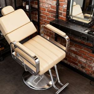 Premium Barber <b>Chair</b> with Round Base Thickened Seat Ergonomic Backrest for Salon - Product Image 4