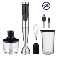 Mélangeur à immersion rechargeable à moteur en cuivre pur avec batterie USB Mélangeur à main sans fil