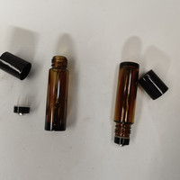 Vide 10 ml 30 ml 50ml Round Amber Roll on Glass Bottle Rechargeable Skincare Essentials Parfum Huile Roller Ball Bottle Glass 10 ml