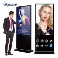INGSCREEN extérieur intérieur 32 ''tout-en-un écran de support publicitaire LCD au sol pour Restaurant magasin de détail centre commercial