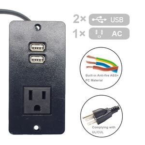 फैक्टरी स्टॉक Recessed यूएसबी डेस्क कार्यालय फर्नीचर सोफे 1 आउटलेट एसी पावर grommet सॉकेट - Product Image 3