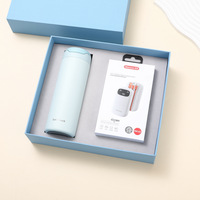 Ensemble de cadeaux d'affaires de luxe personnalisé tasse isolée et banque d'alimentation avec boîte cadeau intelligente pour bureau ou promotion client entreprise