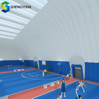 Dôme de Glamping Géodésique Intérieur en Promotion, Igloo Gonflable avec Couverture en PVC Étanche, Maison Bulle Gonflable Autoportante, Dômes et Tentes Sportives Gonflables