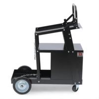 Chariot de soudage MIG à 4 tiroirs et 2 niveaux avec capacité de charge statique de 265 lb 360 °   Chariot de soudage avec roues pivotantes et conception robuste