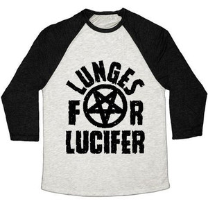 Lunges for Lucifer Unisex Tri-Blend <b>Baseball</b> <b>Tee</b> - Product Image 4