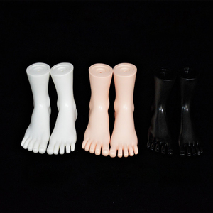 Mannequin de pieds en plastique blanc de <span class=keywords><strong>couleur</strong></span> <span class=keywords><strong>chair</strong></span> à cinq orteils Mannequin de pied féminin exquis pour affichage de chaussettes - Product Image 2