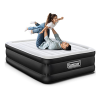 Lit simple surélevé avec matelas à pompe intégré Matelas gonflable automatique Matelas pneumatique
