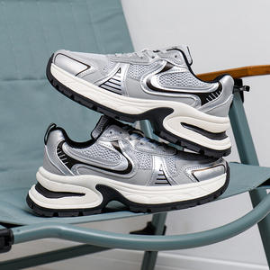 أحذية رياضية بنعل شبكي فضي للنساء أحذية أبي غير رسمية للنساء - Product Image 2