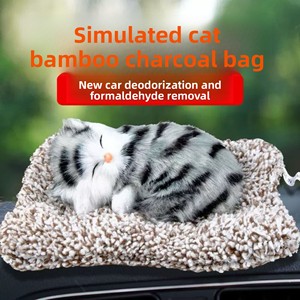 Peluche <span class=keywords><strong>Anime</strong></span> Super Morbido a Forma di Gatto Dormiente <span class=keywords><strong>con</strong></span> Suoni di Miao e Cuscino - Regalo per Bambini - Product Image 2