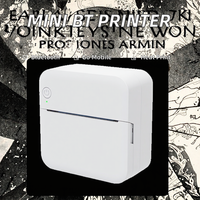Mini portabel, Printer Mini portabel untuk Bluetooth, cetakan foto termal langsung untuk Android dan IOS, penggunaan ponsel saku gaya baru
