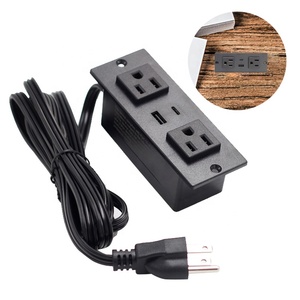 ETL Aprobado EE. UU. Muebles <span class=keywords><strong>de</strong></span> mesa Empotrable Montado Enchufes Tira 2 Sofás Enchufes con puertos USB - Product Image 1