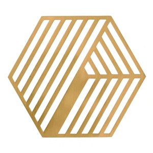 Brass Geometric <b>Coaster</b> Hexagon Round Heat Insulating Mat For <b>Table</b> Decorative Ornament Photography Prop - Product Image 5