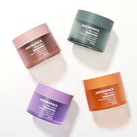 Vente en gros 30 50 100g pot de crème pour le visage vide personnalisé emballage de récipient de soin de la peau pots et boîte cosmétiques en verre dépoli