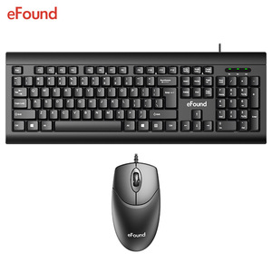 eFound Wired Keyboard <b>Mouse</b> Combo 104 Keys English Layout For Office Use - Product Image 1