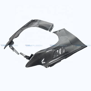 กันชนหน้าคาร์บอนสำหรับ Nissan 370z Z34 ปี 2009-2020 รุ่น DLF สไตล์คาร์บอนไฟเบอร์ (ไม่มีช่องระบายอากาศด้านบน) - Product Image 2