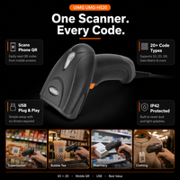 Lecteur de codes QR 2D filaire USB HID UIMG HS20 à déclenchement sensible pour la lecture de paiements mobiles en café