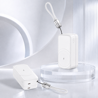 Chargeur portable sans fil Power Bank 10000mAh 5000mAh avec prise murale AC, charge magnétique et câble intégré