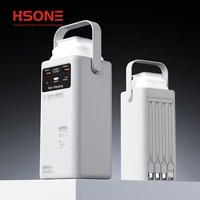 HSONE F15 Nouvelle Arrivée Batterie Externe Portable Ultra Mince Haute Capacité pour Extérieur 50000mAh 15W 20W Charge Rapide Sans Fil Cobalt Pur