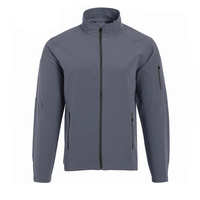 Vestes d'hiver épaisses pour hommes de haute qualité en gros, vestes softshell grises personnalisées pour hommes, vestes en polaire sans capuche