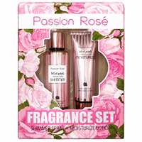 Coffret cadeau parfumé pour la Saint-Valentin, lotion pour le corps 236 ml et spray corporel scintillant 250 ml, parfum floral parisien, coffret cadeau romantique pour femmes