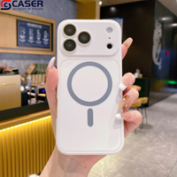 Coque de téléphone chic 2-en-1 magnétique à changement instantané avec grande fenêtre, finition mate et couleur unie, pour iPhone 17, 16, 15