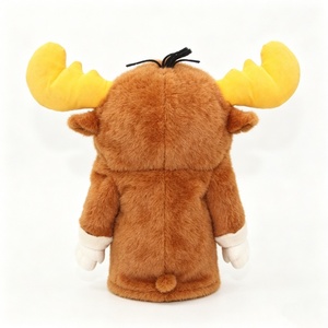 Marioneta de mano de animal personalizada, marioneta de peluche de alce, marioneta de mano de animal del bosque, marioneta de animal con boca móvil - Product Image 3
