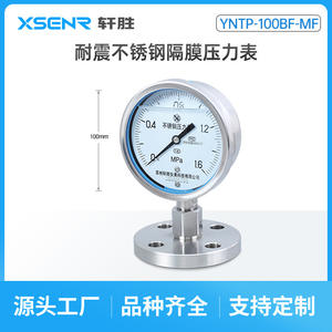 ซูโจวเซียนเซิงเกจวัดแรงดันไดอะแฟรมสแตนเลส YNTP100BF 100 มม. ทนต่อแรงกระแทก DN25 DN50 - Product Image 3