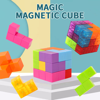 Promotionnel En Plastique Haute Vitesse Aimant Magique Cube Construire Différents Modèles