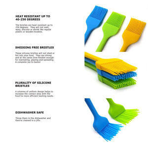 내열성 실리콘 베이킹 브러쉬, 페이스트리 브러쉬, 그릴 및 바베큐 양념용 요리 브러쉬 - Product Image 3