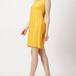 Vestido de Lino y Algodón para Mujer, Cuello en V, Casual, Corte en A, Mangas Abullonadas, Midi, Verano, Bordado - Product Image 4