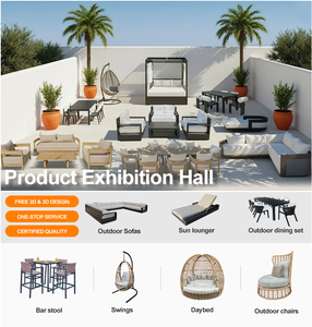 Luxueuze loungeset voor buiten, tuin, touwsofa's, moderne aluminium loungeset voor terras - Product Image 5